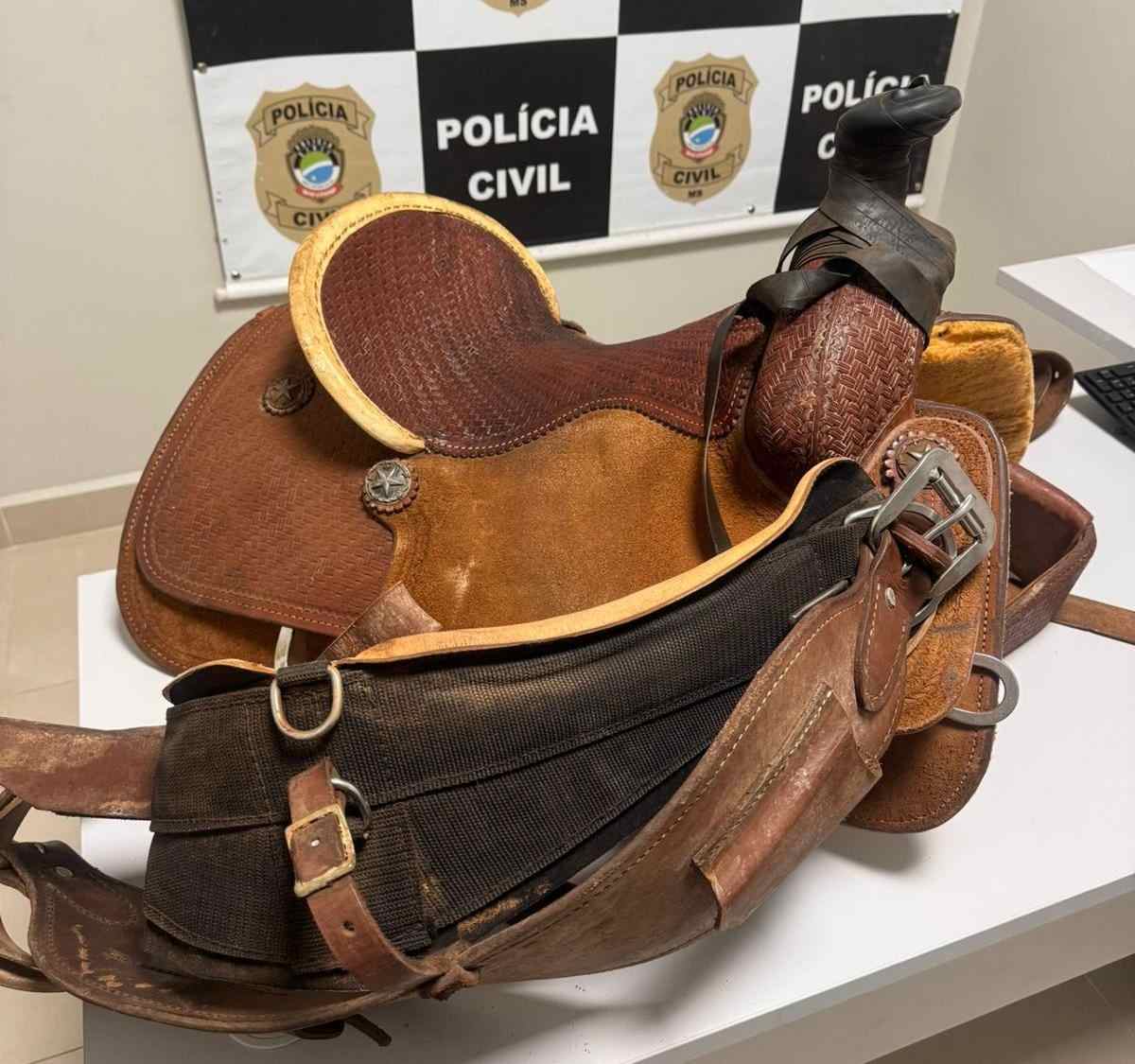 Polícia recupera selas furtadas na sexta-feira em Ribas do Rio Pardo